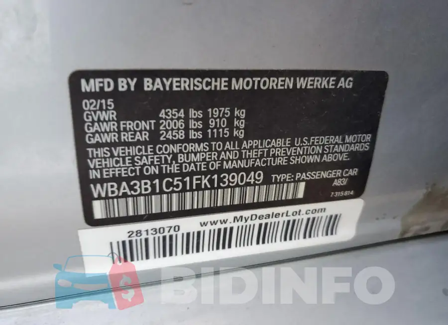WBA3B1C51FK139049 Photo# 12