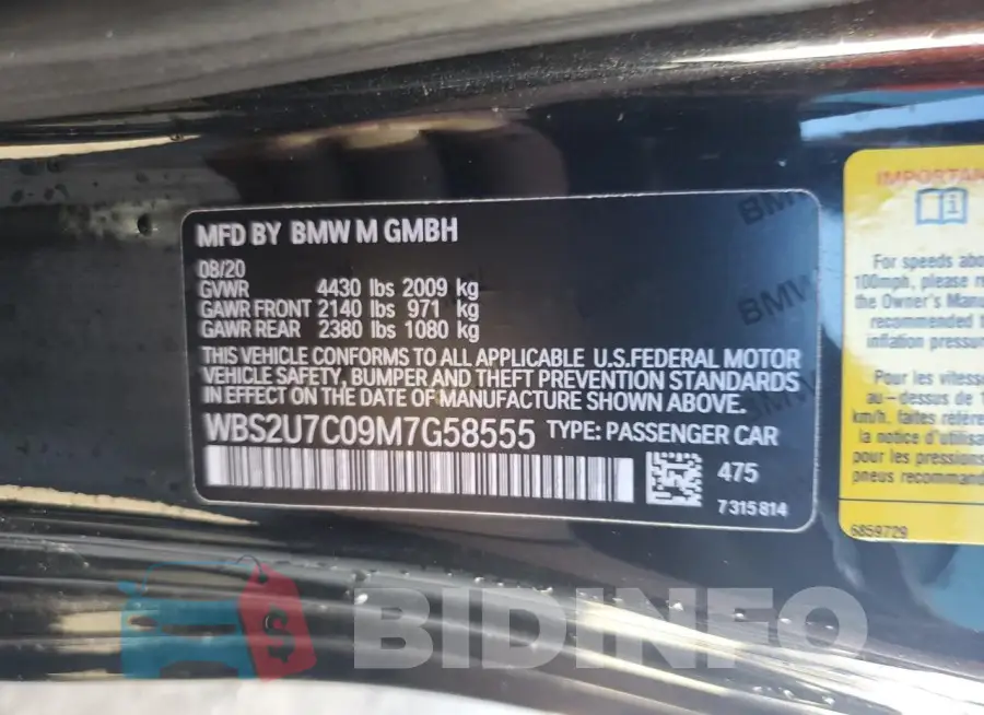 WBS2U7C09M7G58555 Photo# 13