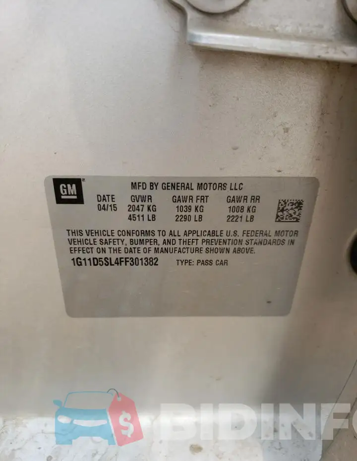 1G11D5SL4FF301382 Photo# 12