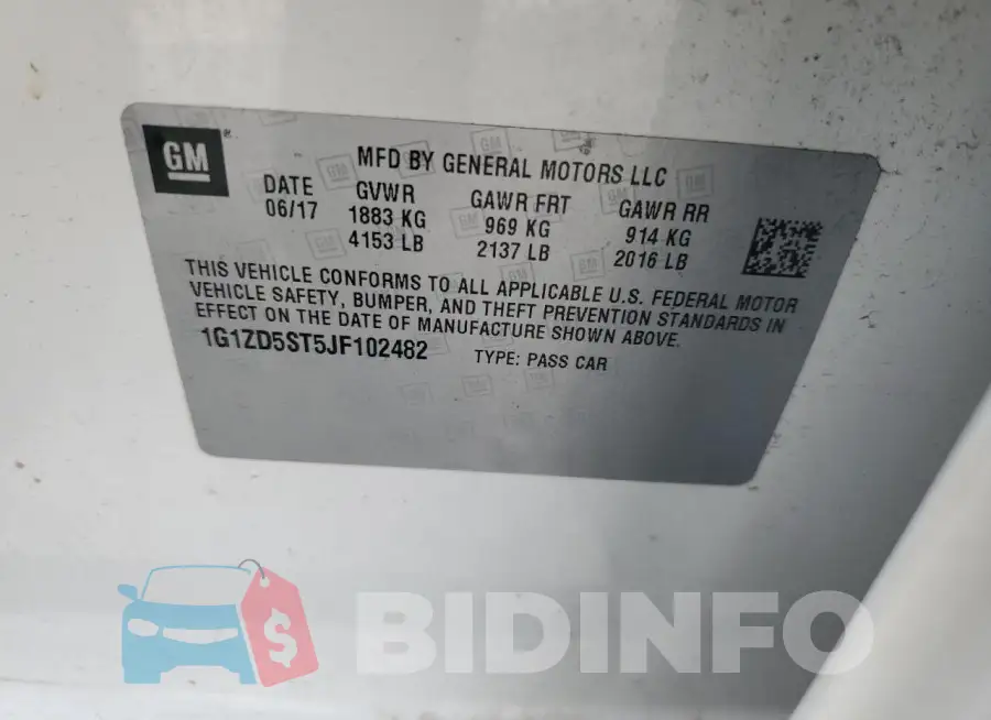 1G1ZD5ST5JF102482 Photo# 12
