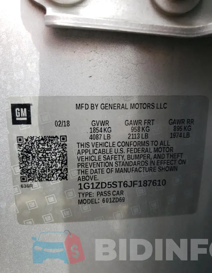 1G1ZD5ST6JF187610 Photo# 12