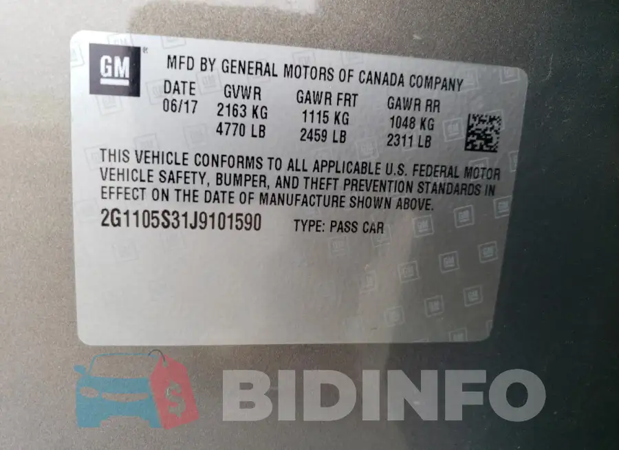 2G1105S31J9101590 Photo# 12