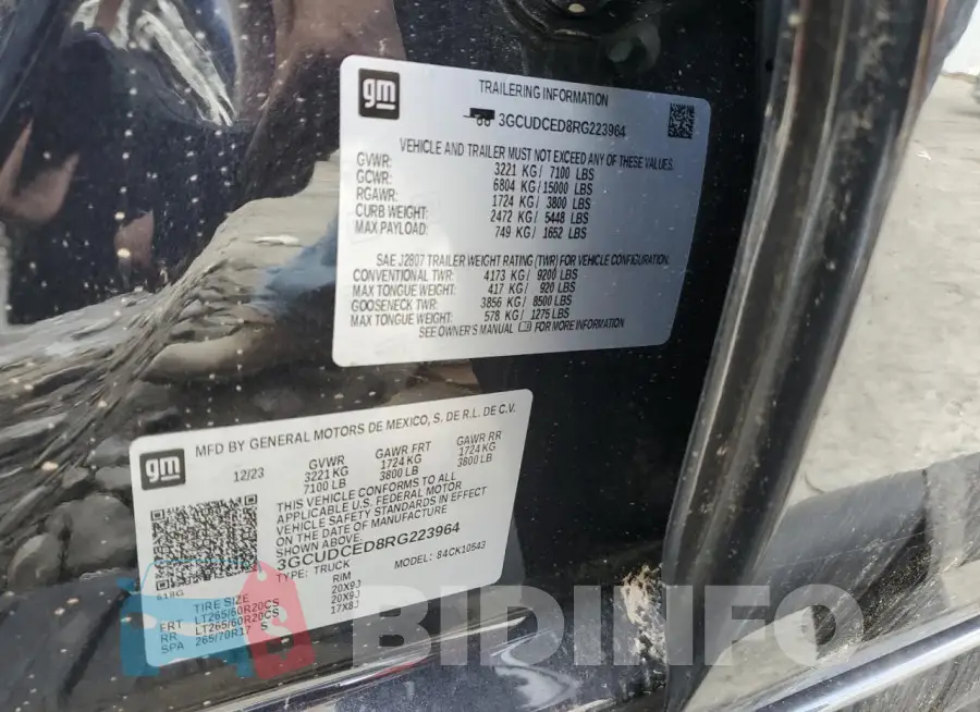 3GCUDCED8RG223964 Photo# 12