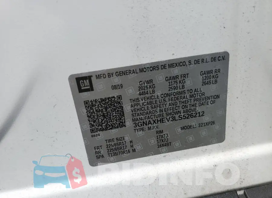 3GNAXHEV3LS526212 Photo# 13