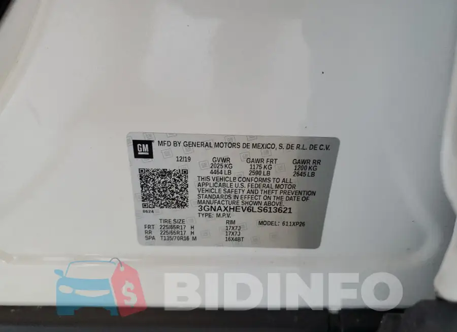 3GNAXHEV6LS613621 Photo# 12