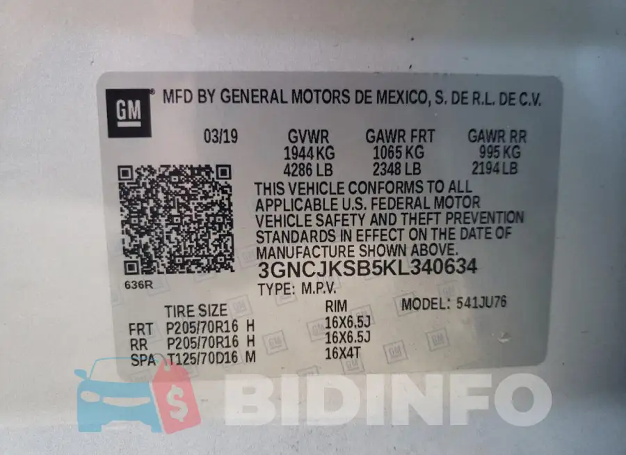 3GNCJKSB5KL340634 Photo# 12