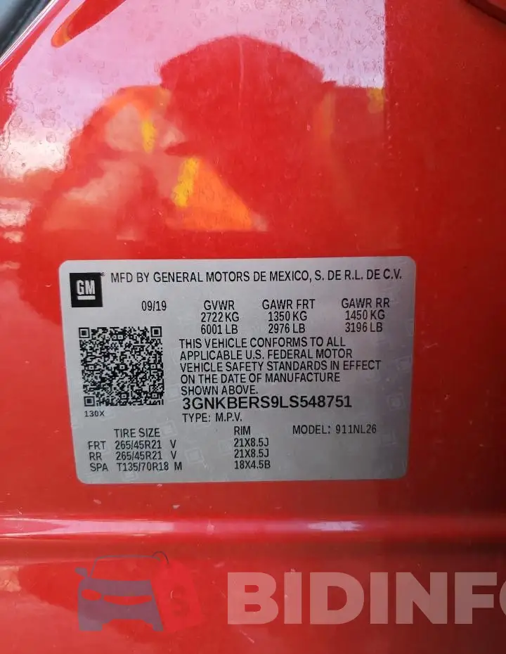3GNKBERS9LS548751 Photo# 13