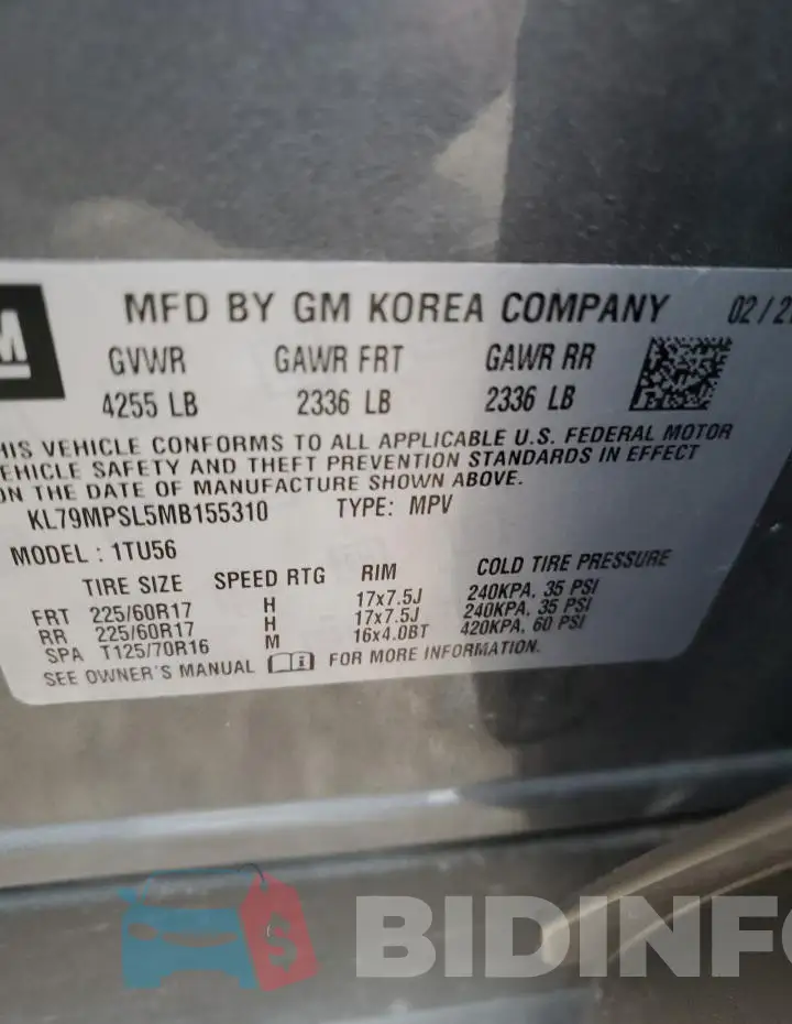 KL79MPSL5MB155310 Photo# 13