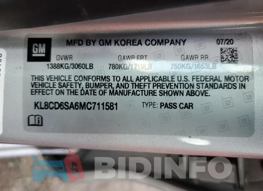KL8CD6SA6MC711581 Photo# 12