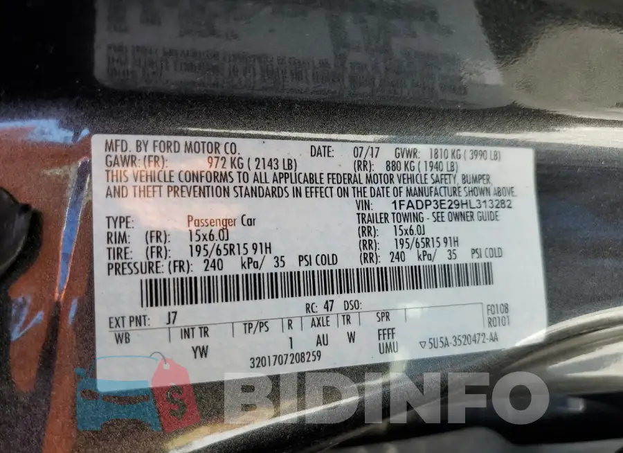 1FADP3E29HL313282 Photo# 12