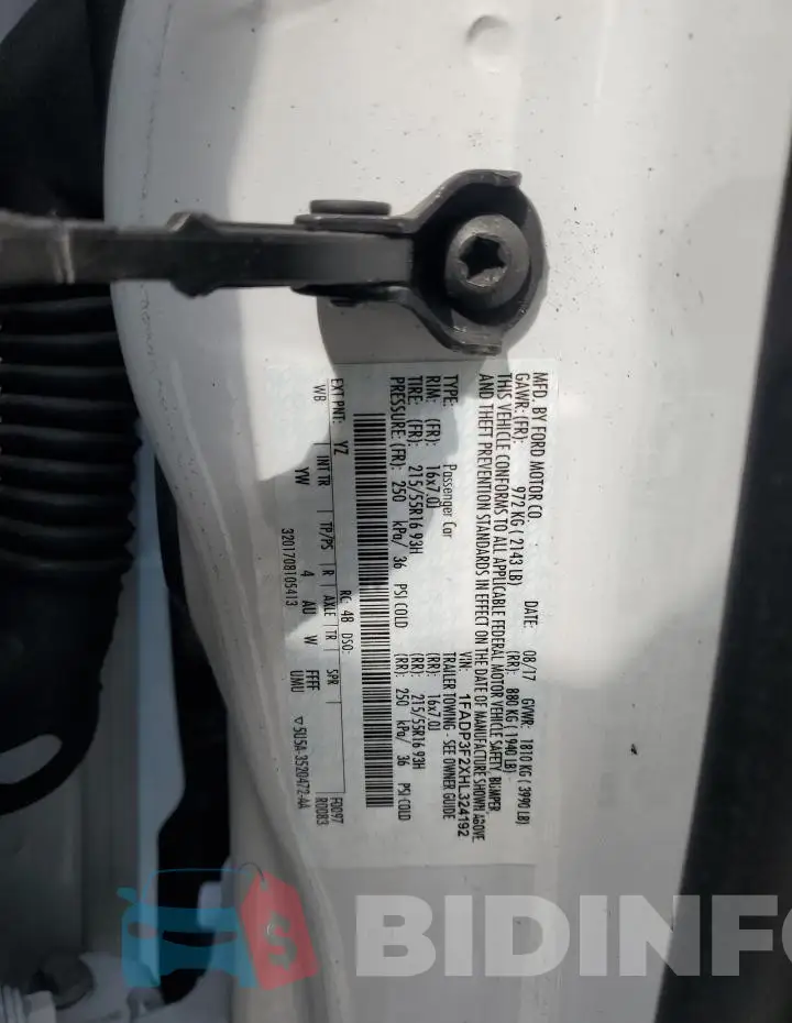 1FADP3F2XHL324192 Photo# 12