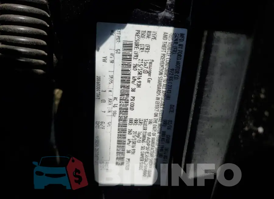 1FADP3FEXGL298590 Photo# 12