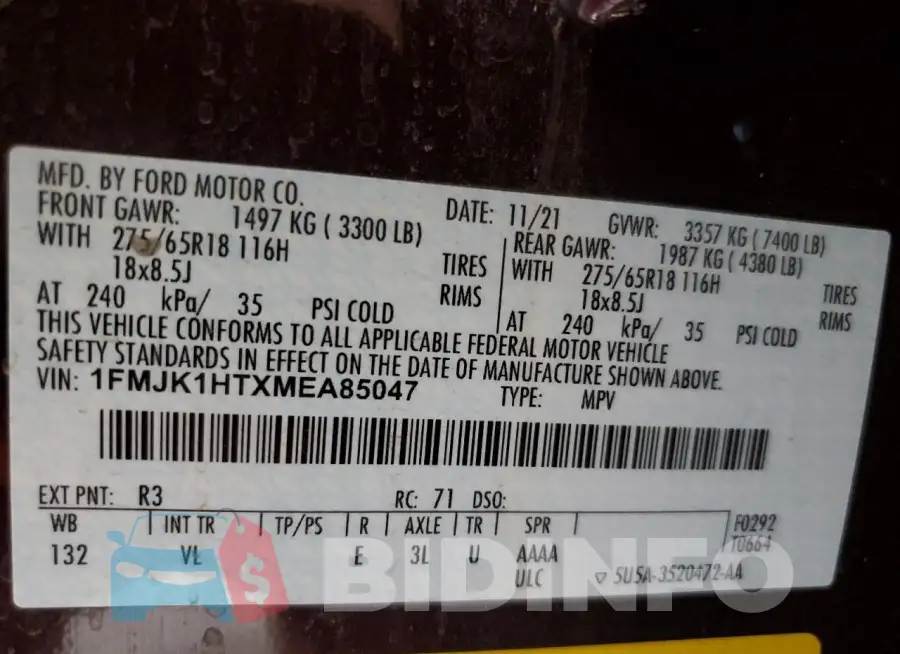 1FMJK1HTXMEA85047 Photo# 13