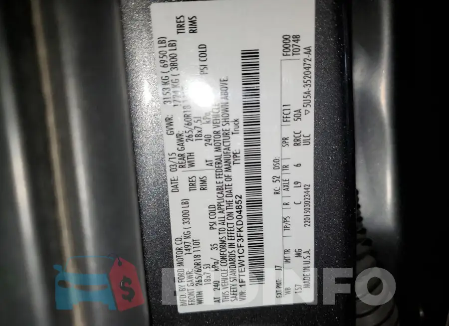 1FTEW1CF3FKD04852 Photo# 12