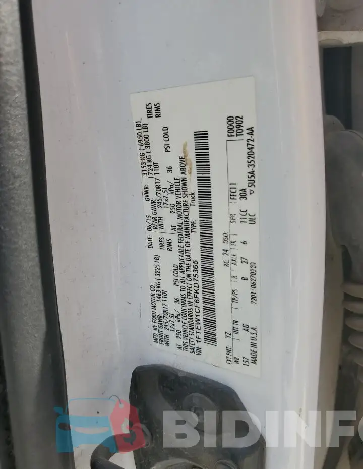1FTEW1CF6FKD75365 Photo# 12