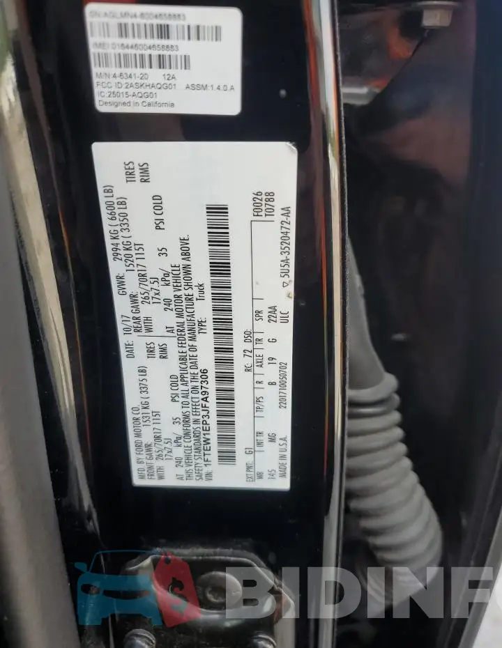 1FTEW1EP3JFA97306 Photo# 12