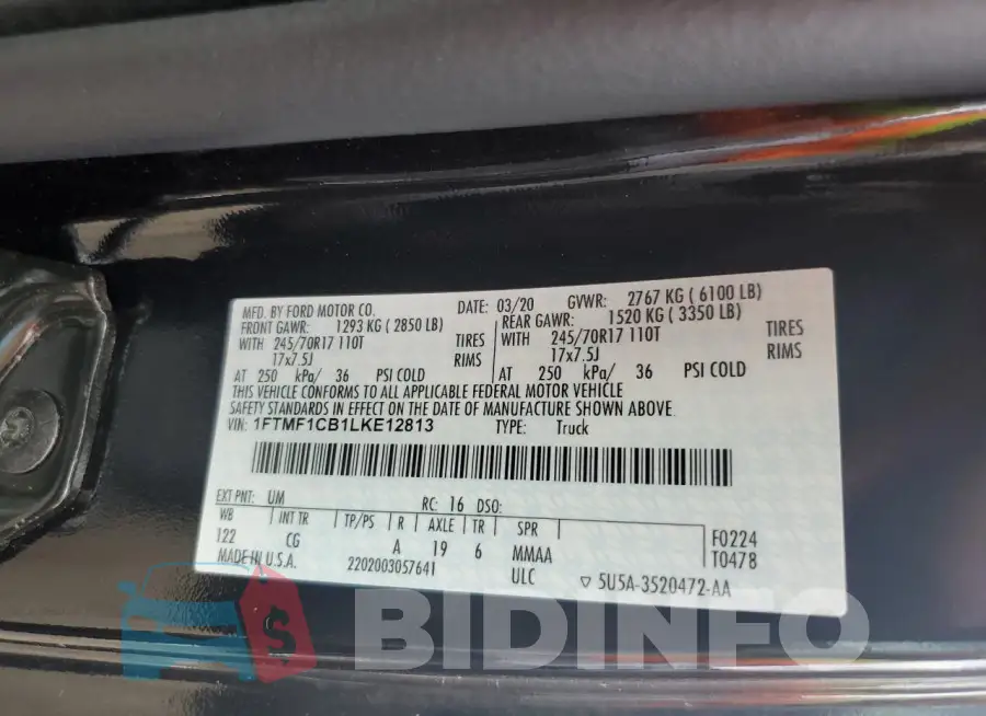 1FTMF1CB1LKE12813 Photo# 13