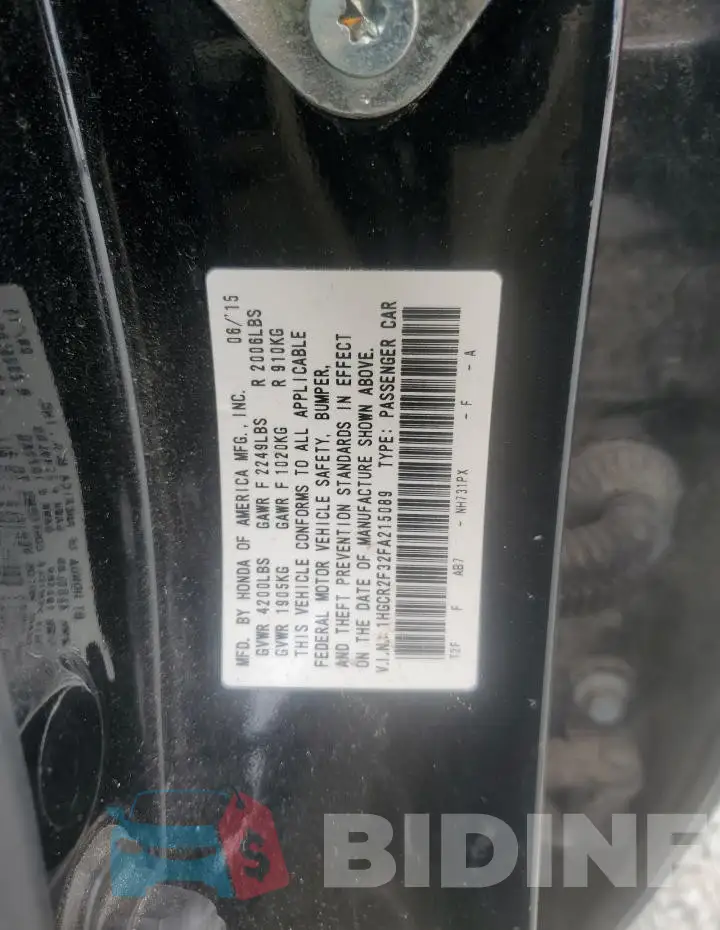 1HGCR2F32FA215089 Photo# 12