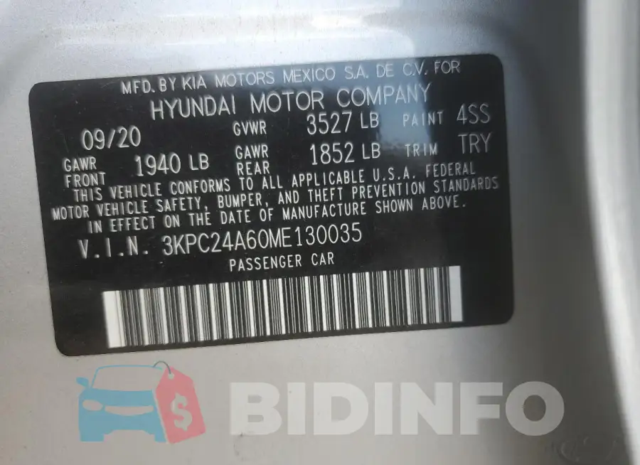3KPC24A60ME130035 Photo# 12
