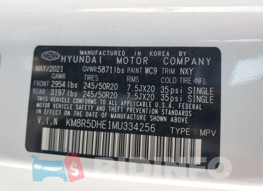 KM8R5DHE1MU334256 Photo# 14