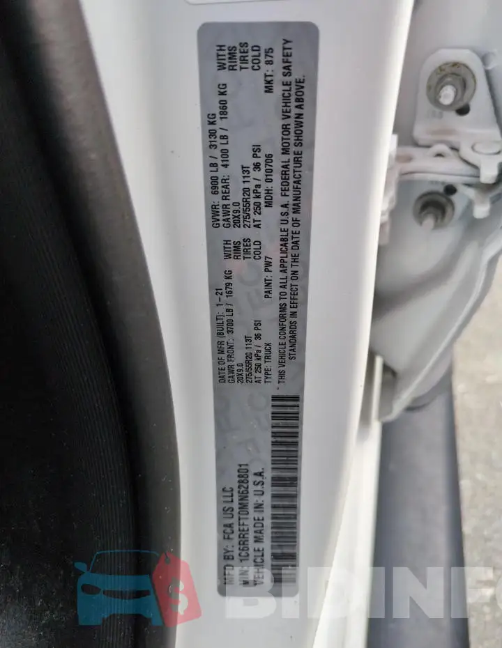 1C6RREFT0MN628801 Photo# 13