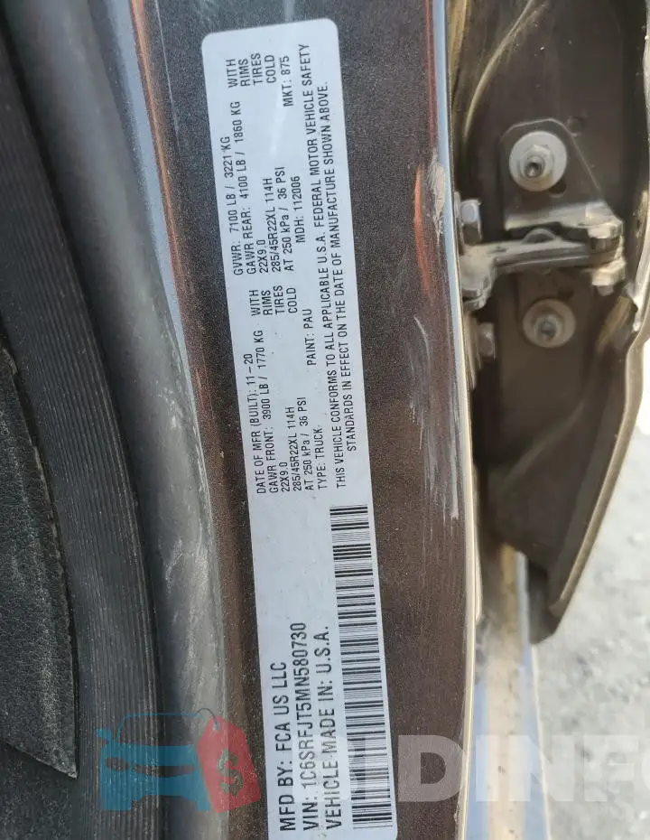 1C6SRFJT5MN580730 Photo# 13