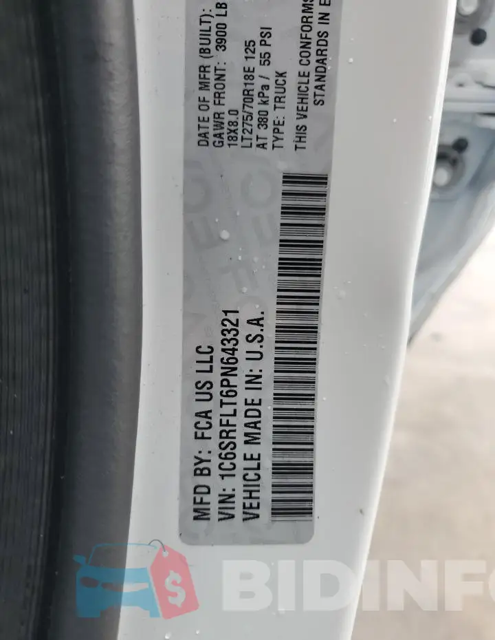 1C6SRFLT6PN643321 Photo# 12