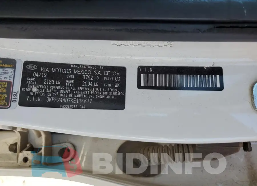 3KPF24AD7KE114617 Photo# 12