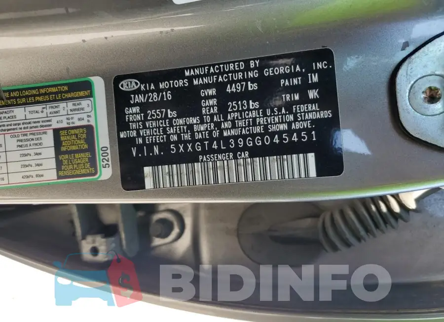 5XXGT4L39GG045451 Photo# 12