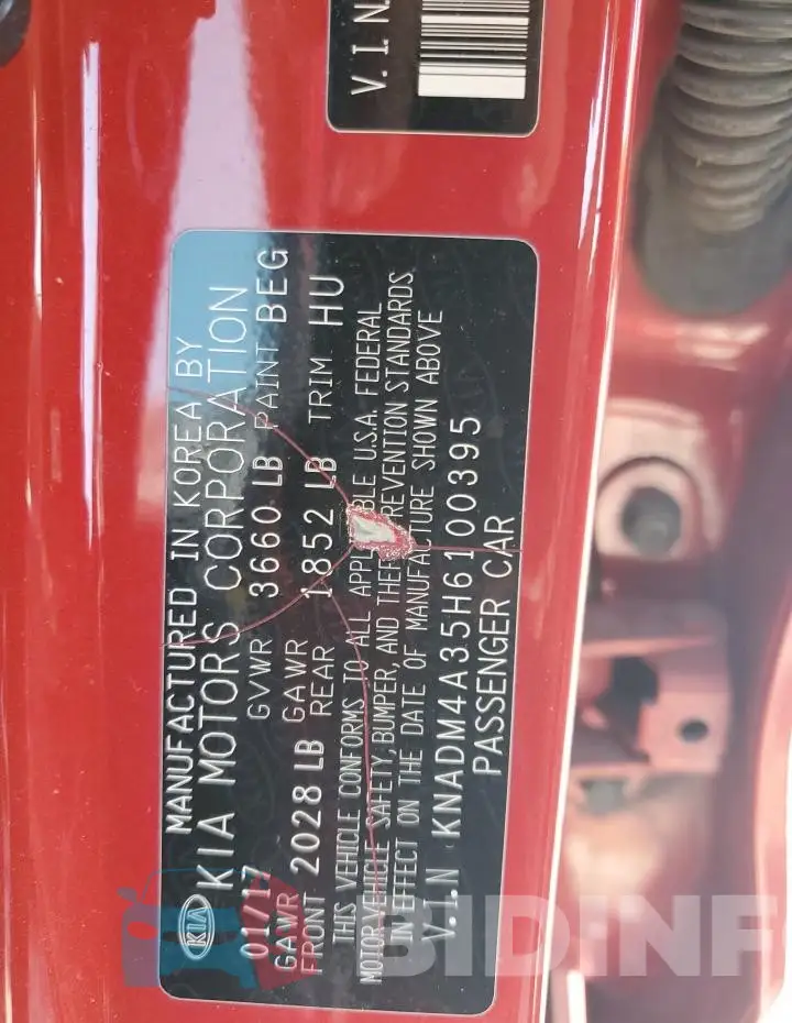 KNADM4A35H6100395 Photo# 12