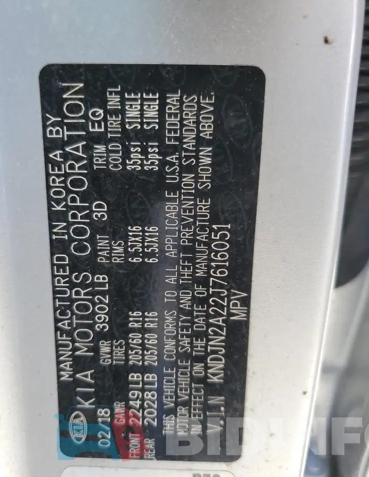 KNDJN2A22J7616051 Photo# 14