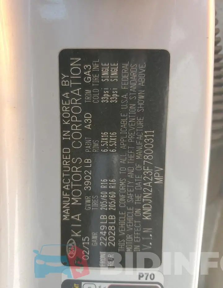 KNDJN2A23F7800311 Photo# 12