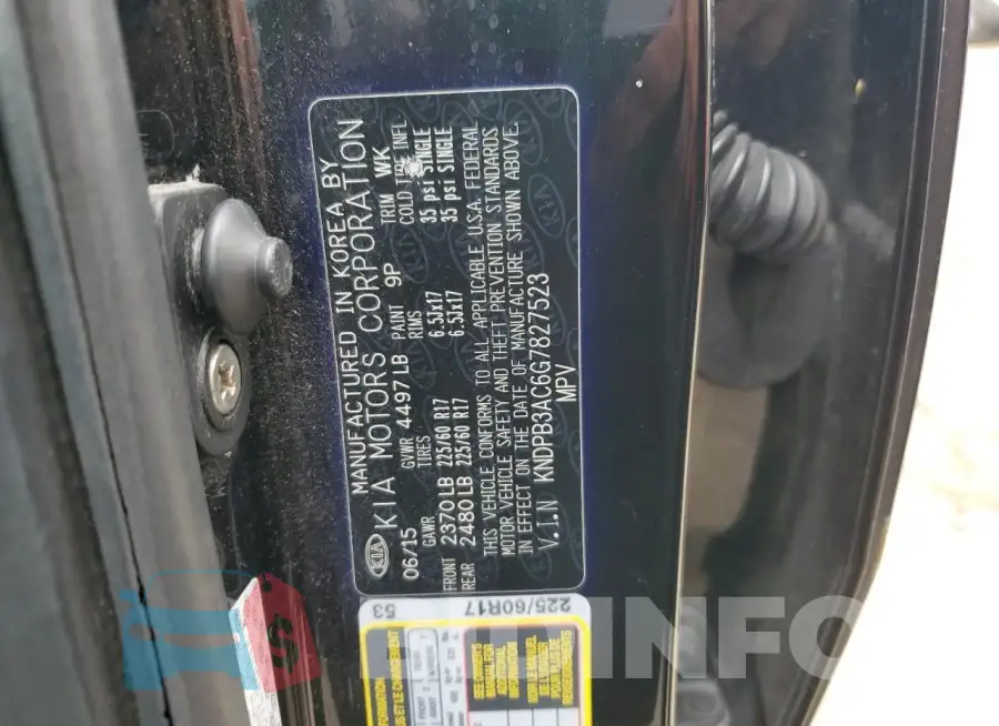 KNDPB3AC6G7827523 Photo# 13
