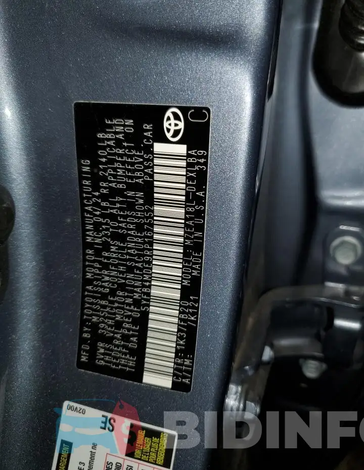 5YFB4MDE9RP167552 Photo# 13