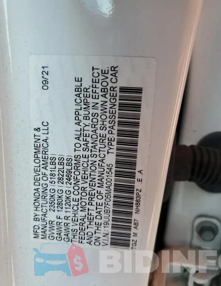 19UUB7F05MA001545 Photo# 13