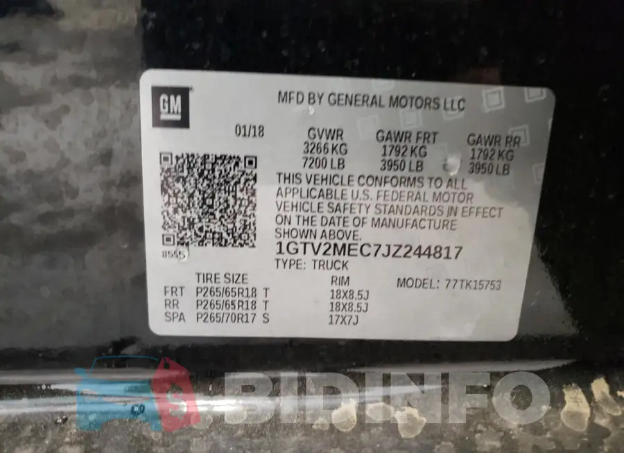 1GTV2MEC7JZ244817 Photo# 12