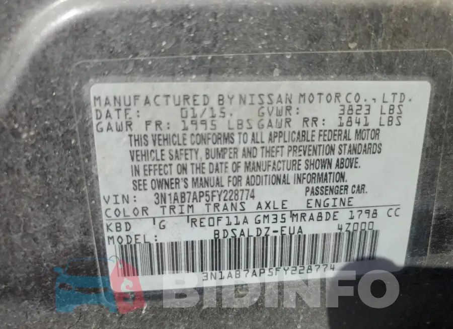 3N1AB7AP5FY228774 Photo# 12