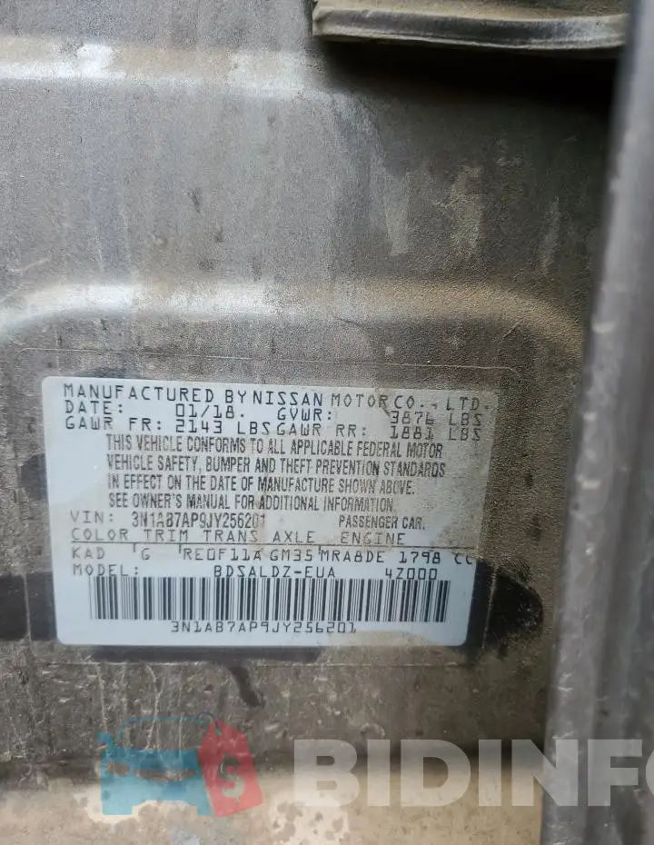 3N1AB7AP9JY256201 Photo# 12