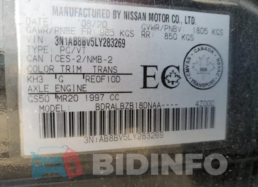 3N1AB8BV5LY283269 Photo# 12