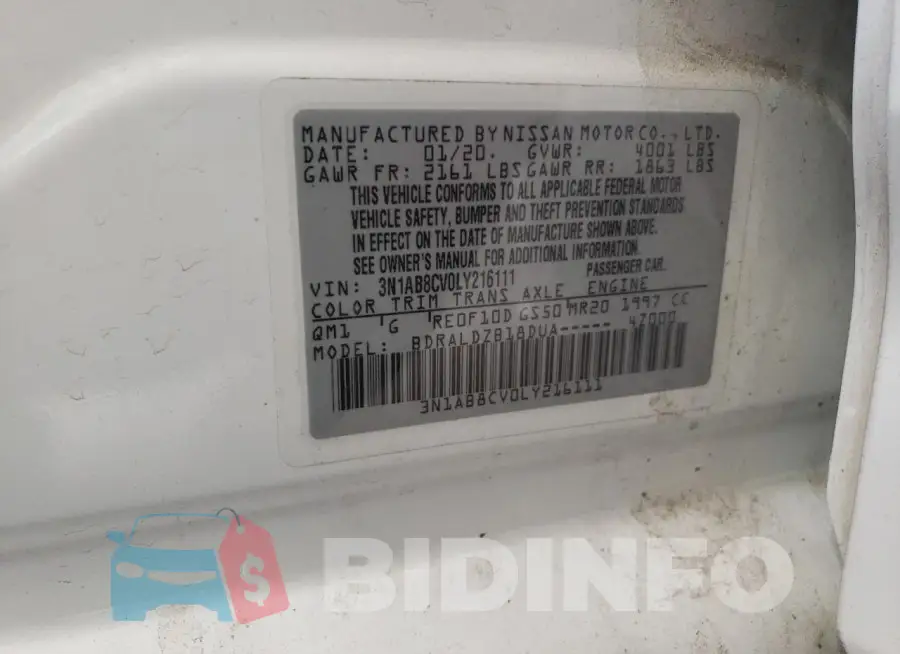 3N1AB8CV0LY216111 Photo# 13