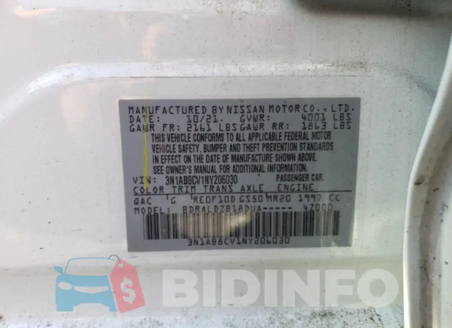 3N1AB8CV1NY206030 Photo# 12