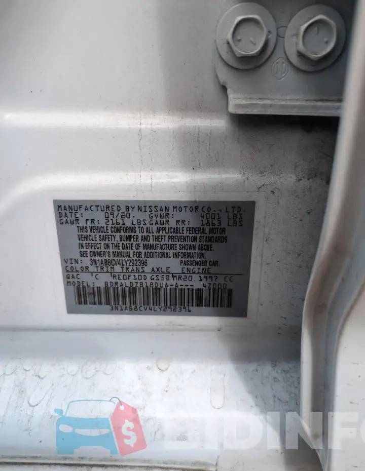 3N1AB8CV4LY292396 Photo# 13