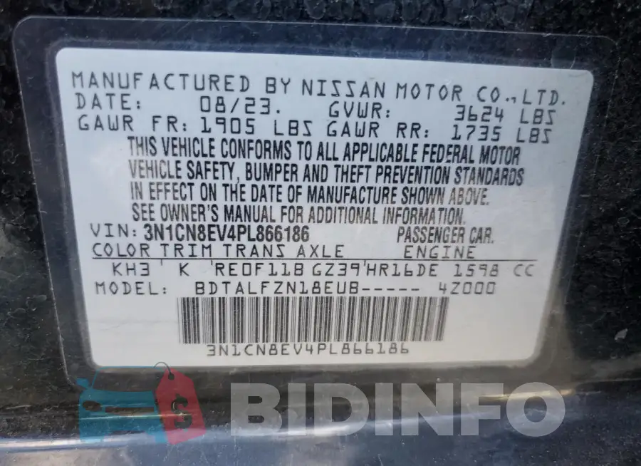 3N1CN8EV4PL866186 Photo# 12