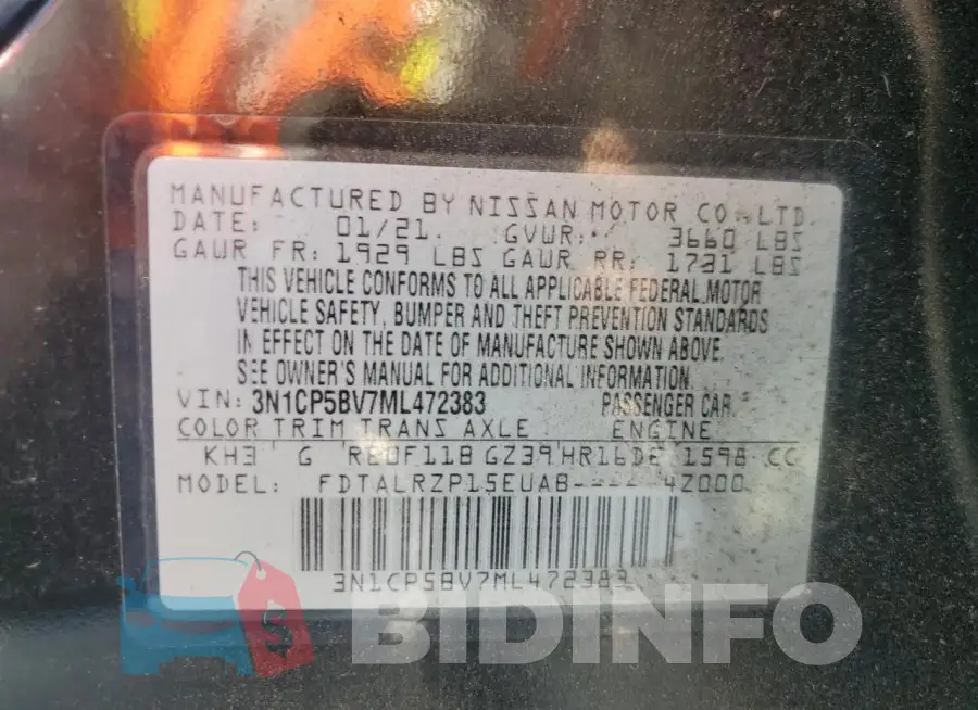 3N1CP5BV7ML472383 Photo# 12