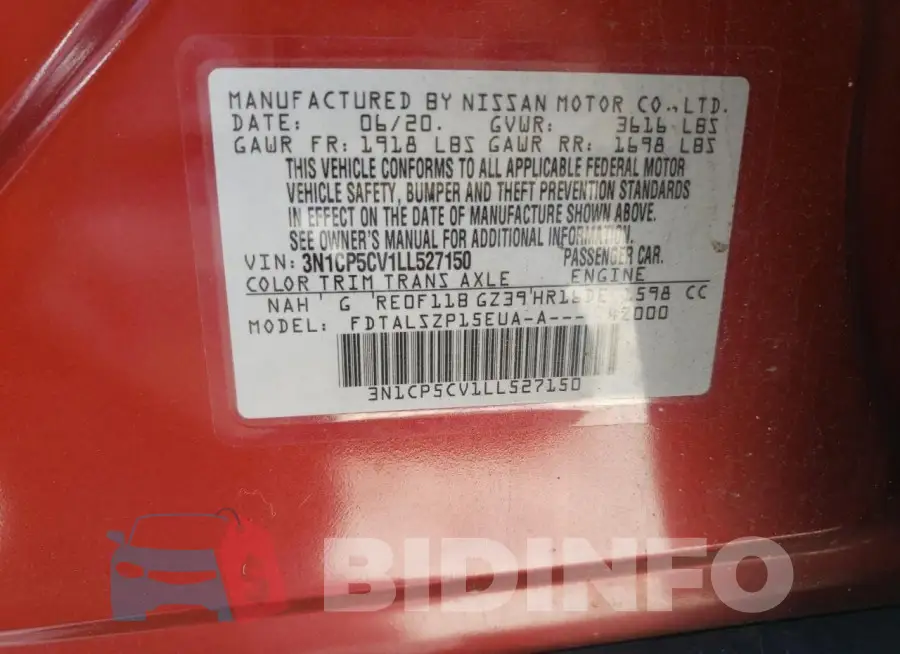3N1CP5CV1LL527150 Photo# 12