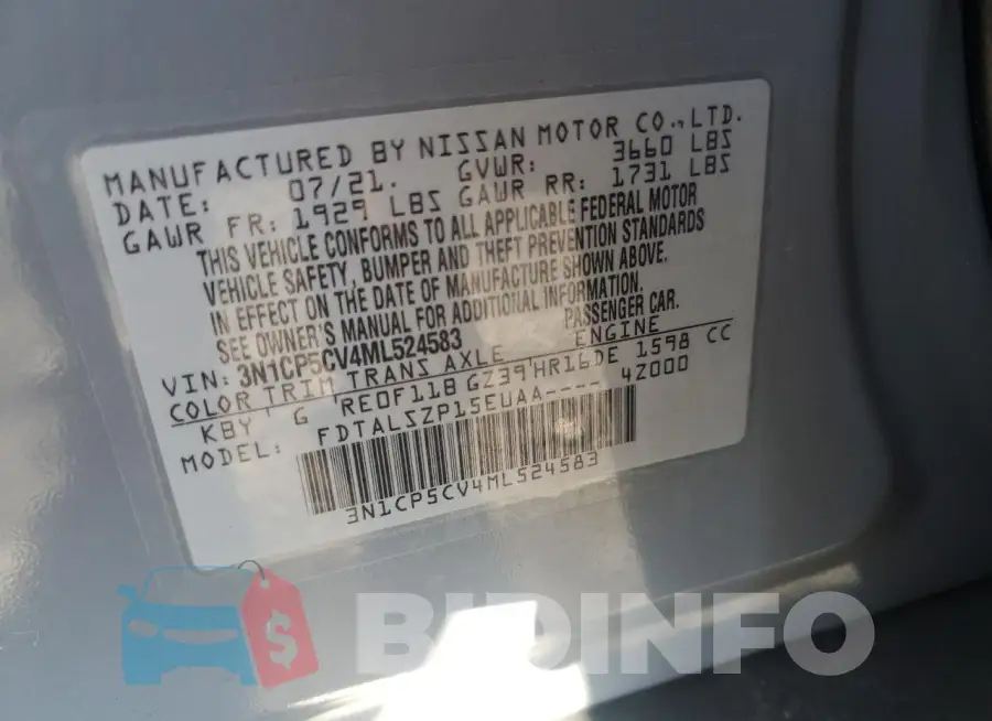 3N1CP5CV4ML524583 Photo# 13