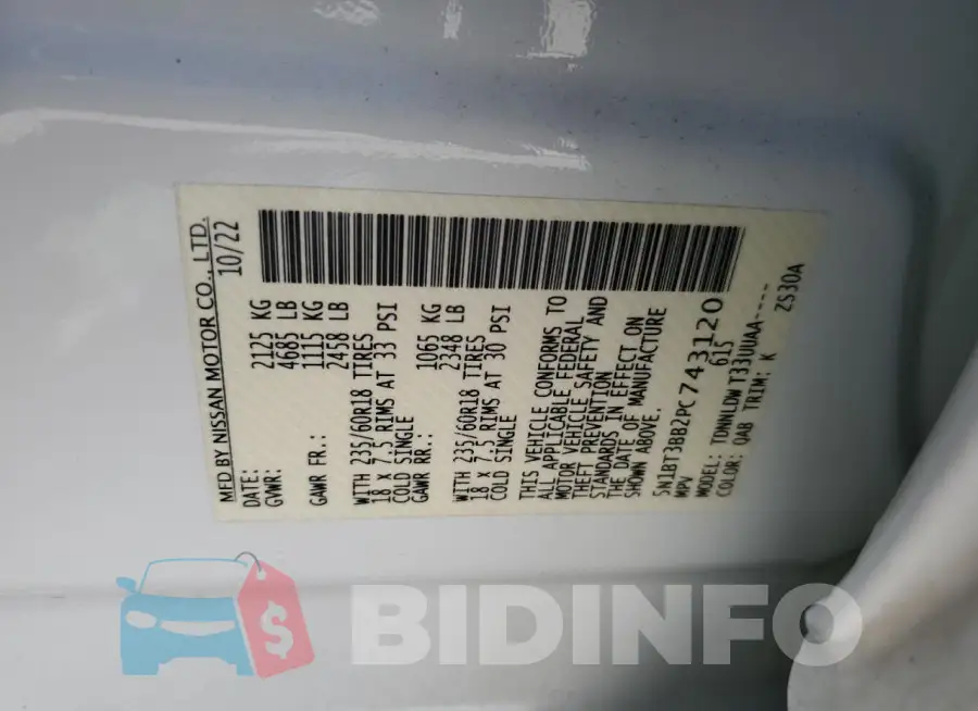 5N1BT3BB2PC743120 Photo# 13