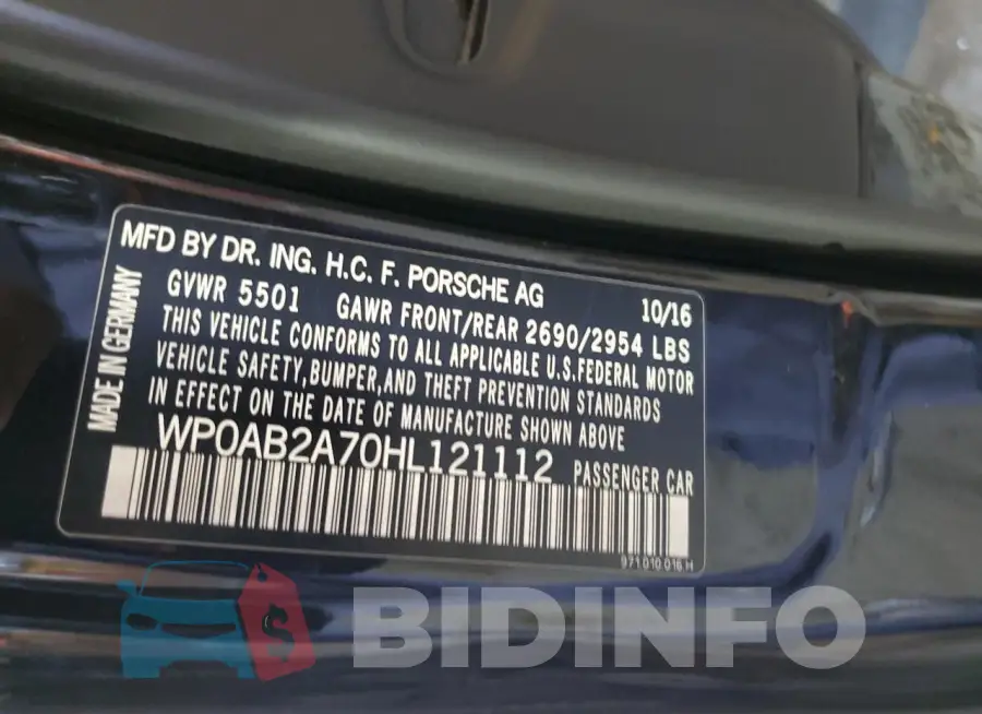 WP0AB2A70HL121112 Photo# 12