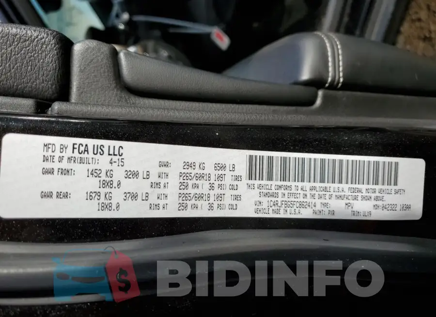 1C4RJFBG5FC862414 Photo# 13