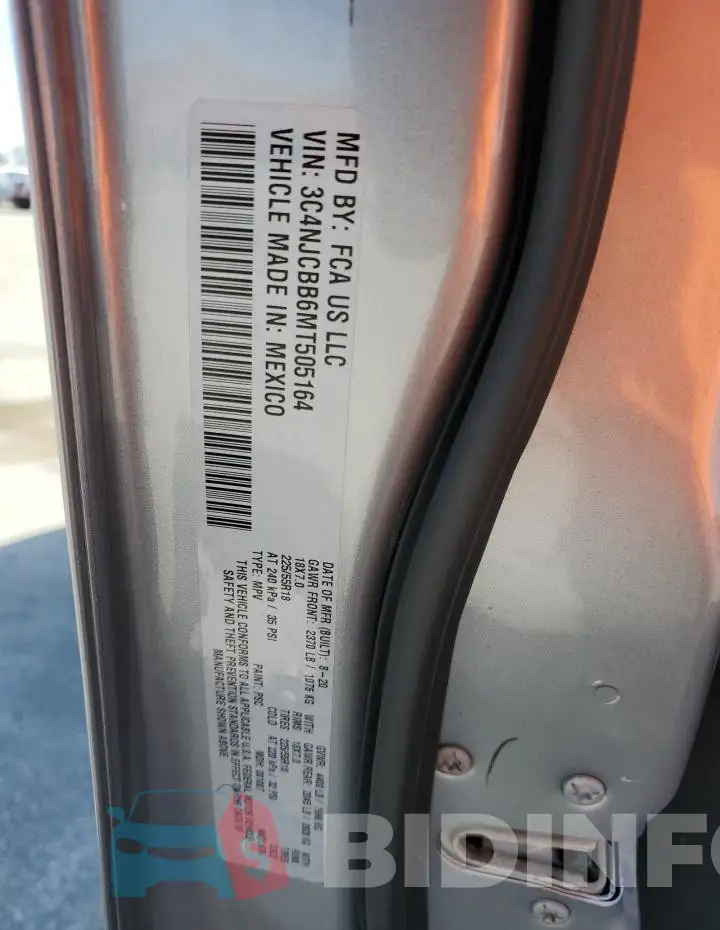 3C4NJCBB6MT505164 Photo# 13